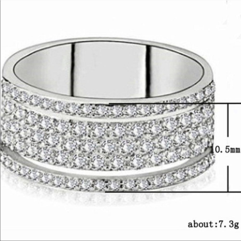 NEW 925 STERLING SILVER DIAMOND RING - Picture 5 of 5
